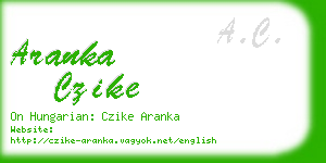 aranka czike business card